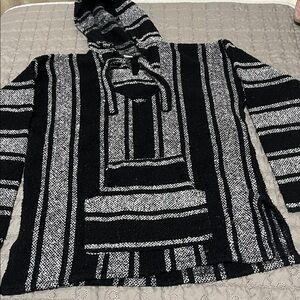 Black and Gray Women's Hooded Jacket